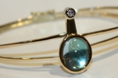 Armring m topas og diamant 2